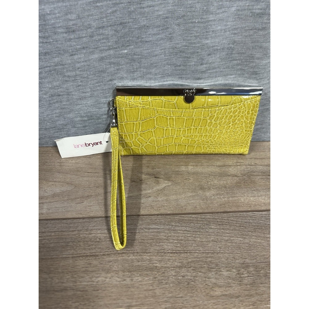 Lane Bryant Women's Mustard Yellow Wallet Clutch Purse